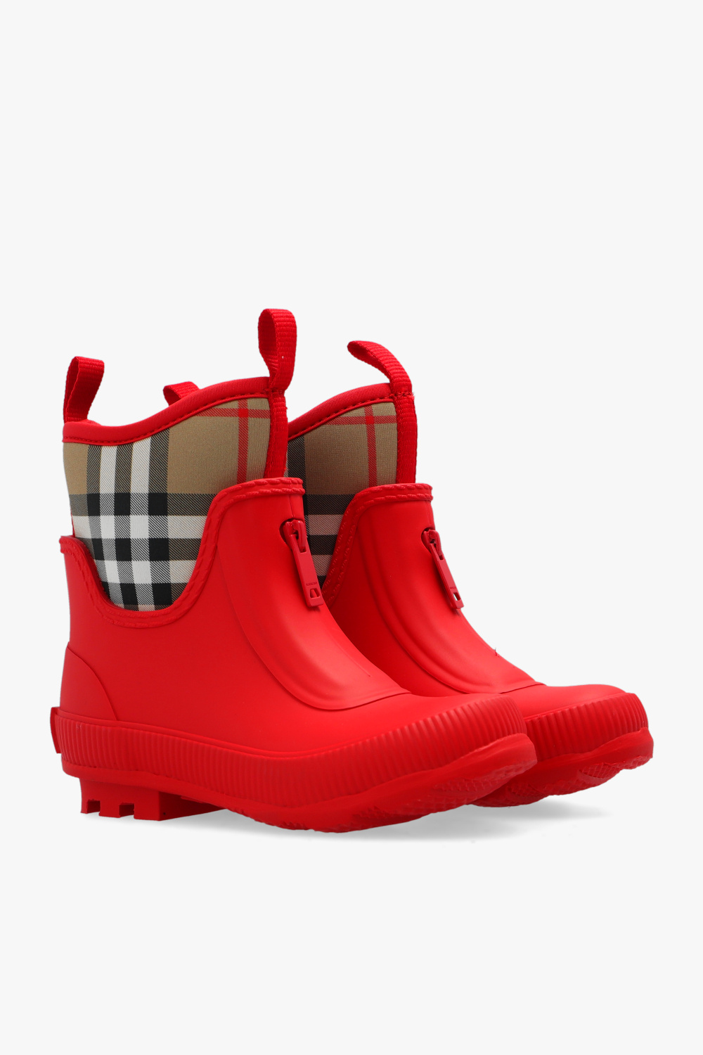 Burberry red 2025 rain boots